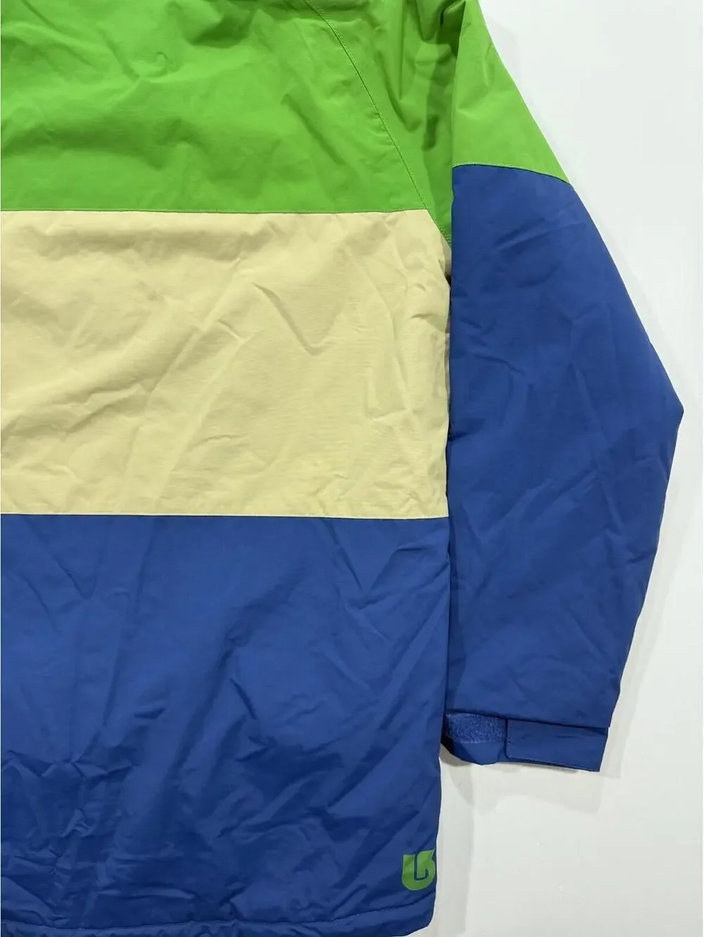 Burton Dryride Jacket Youth Large 14/16 Blue Green Snowboard Ski Hooded Coat
